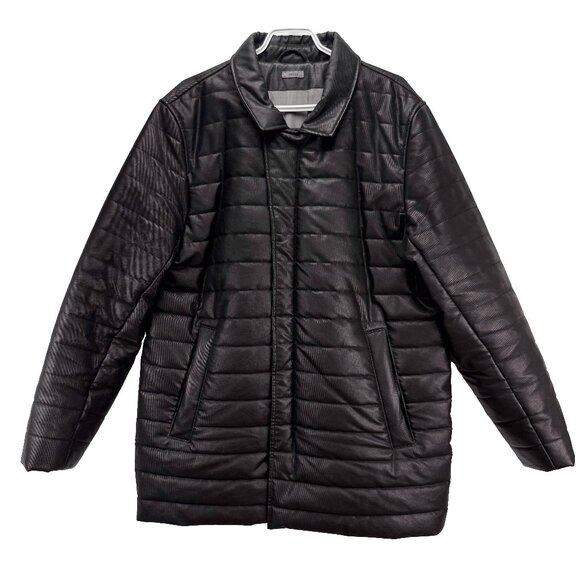 M0851 Insulated Water Resistant Quilted Black Puffer Jacket Size L - Picture 1 of 12